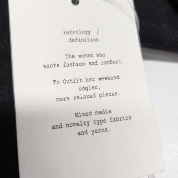 Retrology Black Sweatshirt with Sparkle Detail, Size Large, New with Tags - Picture 9 of 9